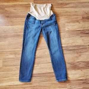 7 For All Mankind Size 27 Maternity Skinny Crop Full Panel Jeans